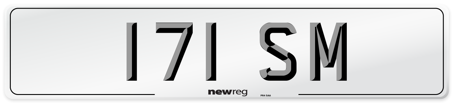 171 SM Number Plate from New Reg